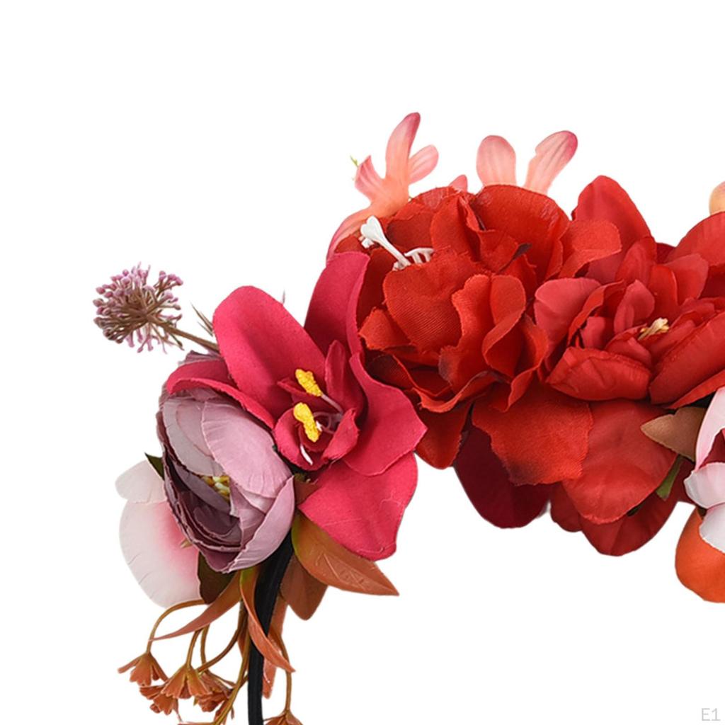 Повязка на голову с цветочной короной, фотографии повязки на голову с имитацией фестиваля