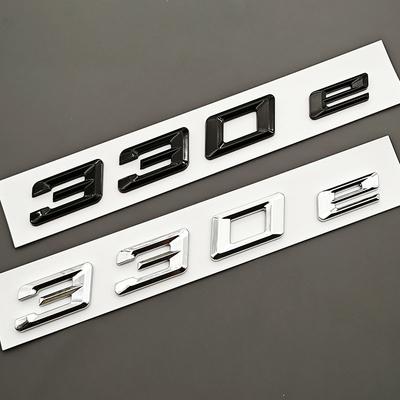 EZED9 НОВЫЙ 3D ABS Хромированный Черный Логотип Буквы на Автомобиль 330e Задний Значок Багажника Эмблема Наклейки Для 330e G20 G21 F30 F31 Внешние Аксессуары