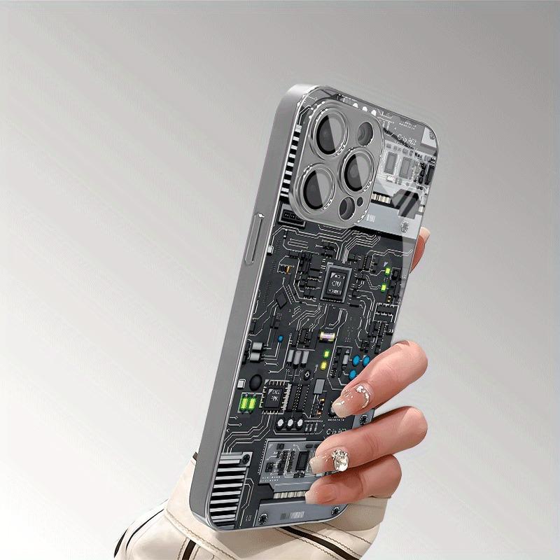 Креативный дизайн печатной платы, закаленное стекло, гальванизированный чехол для телефона Samsung Galaxy S23 S24 S25 Ultra Plus FE