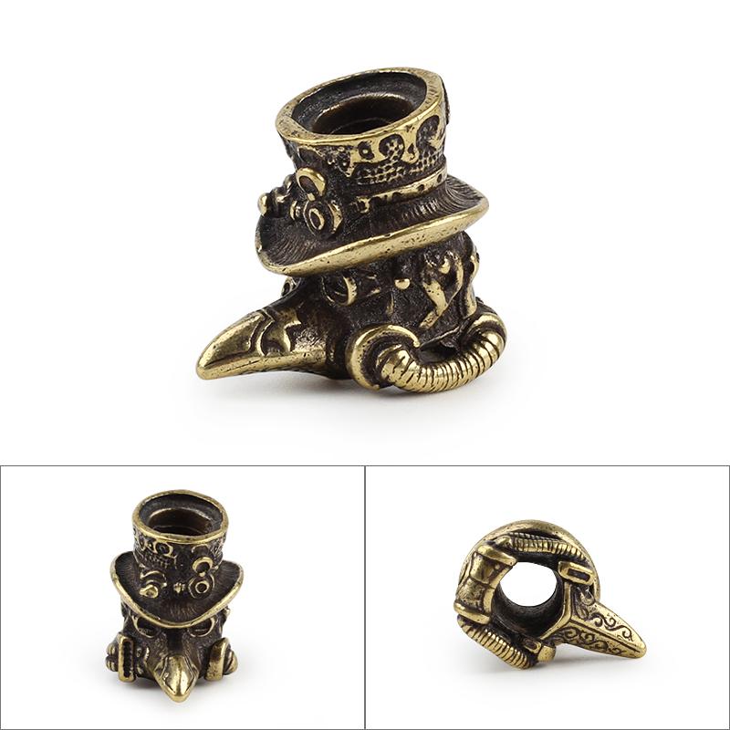 1 шт., череп, латунные бусины-ножи, щит, зонтик, веревка, EDC шнурок, мельхиоровые рыцари, бусины из паракорда