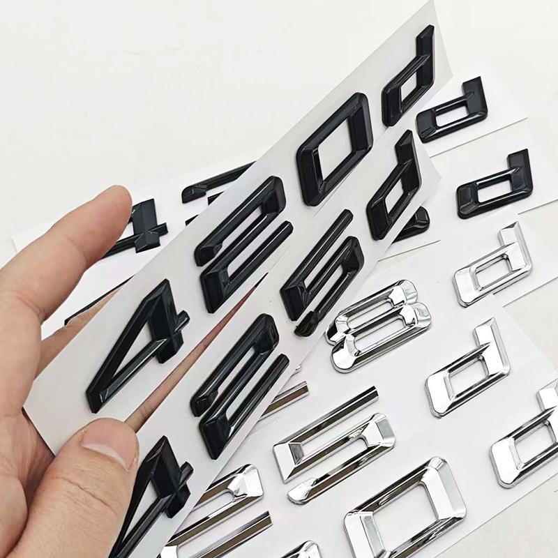 3D ABS Car Letters Logo 420d 430d Badge Sticker Rear Trunk Emblem Decals For BMW 4 Series F32 F33 F36 Auto Marking Accessories