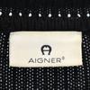 AIGNER Сделано в Италии Вязаный кардиган с длинным рукавом 44 черное пальто Женский Б/У
