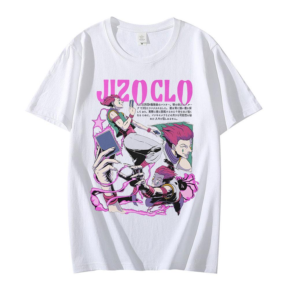 Аниме Hunter X Hunter Футболка Манга Курапика Хисока Killua Zoldyck Графические футболки Мужские Harajuku Негабаритные футболки унисекс Одежда для пар