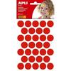 Sticker Pack - APLI - Red - Ø 20 Mm - 6 Sheets - Permanent Adhesive