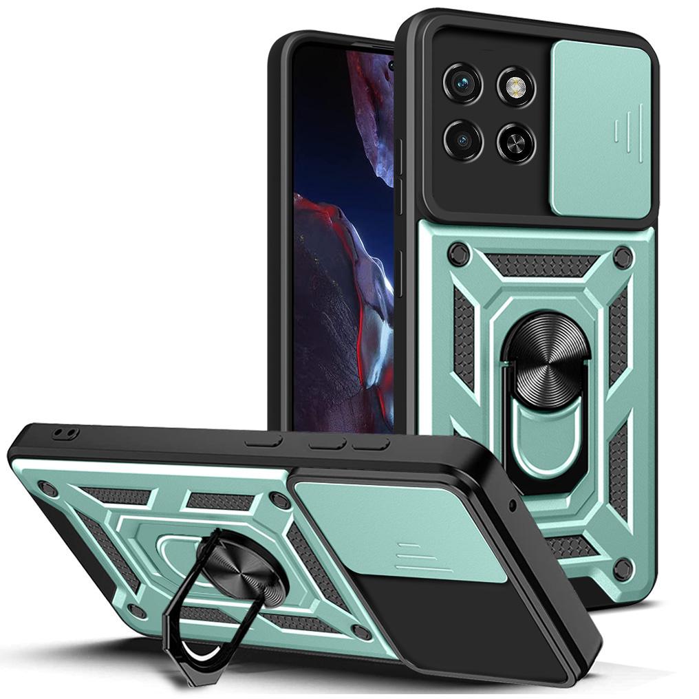 Чехол для защиты камеры Itel S23 ITEL S23 + S23 Plus Armor Hybrid Metal Rotating Ring Back Cover