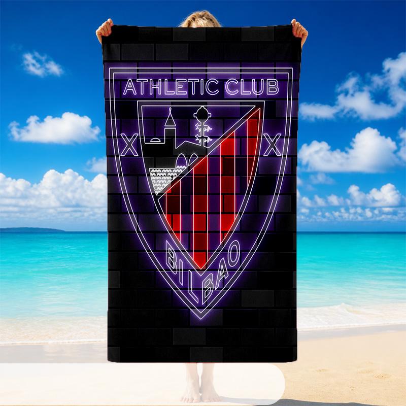 Quick Dry Beach Towel Athletic Bilbao Pattern, Lightweight Absorbent Towel for Pool Beach Vacation Use