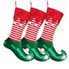 Hanging Elf Christmas Stocking Gift Bag Striped Christmas Stocking Ornaments  Kids