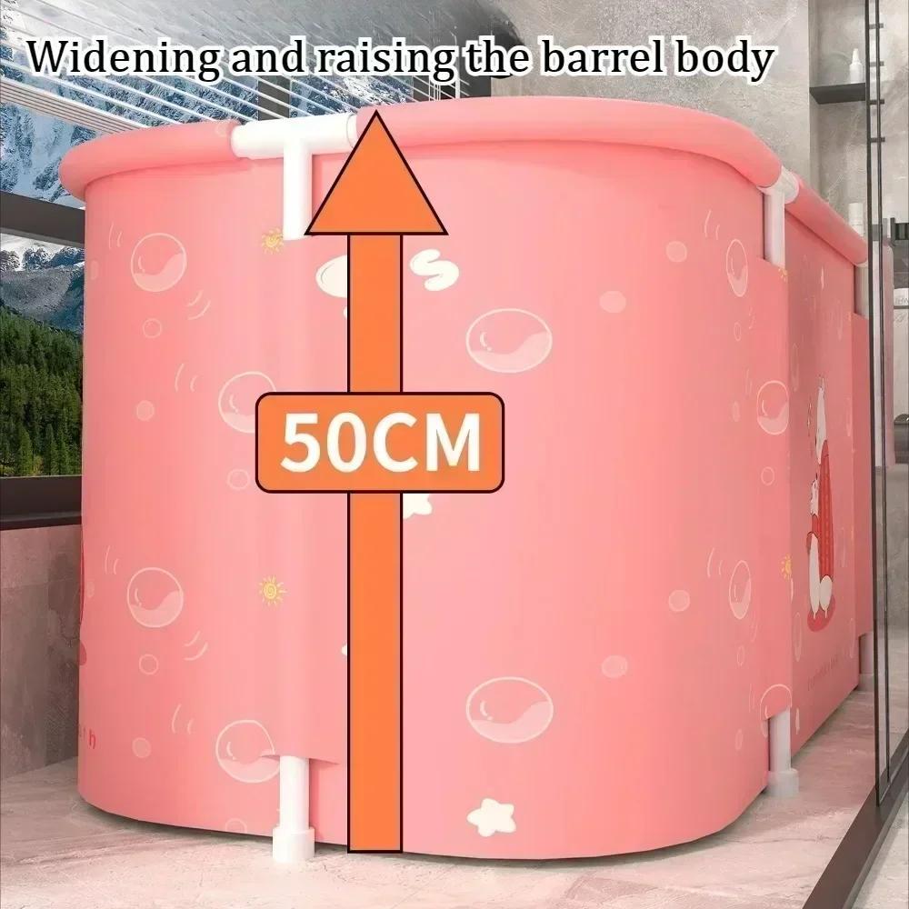 Складная ванна Бытовая ванна большой вместимости Свободная установка Экономия места Ванная комната Изоляция Толстая и подогреваемая ванна