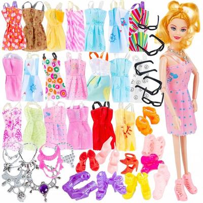 KINDERPLAY Кукла 30 см + 20 нарядов, 10 пар обуви, украшения и очки (KP2867)