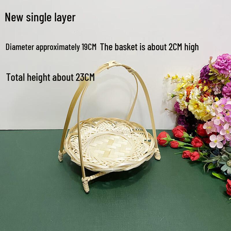 Плетеная корзина для сбора ягод и грибов из бамбука, ручная работа