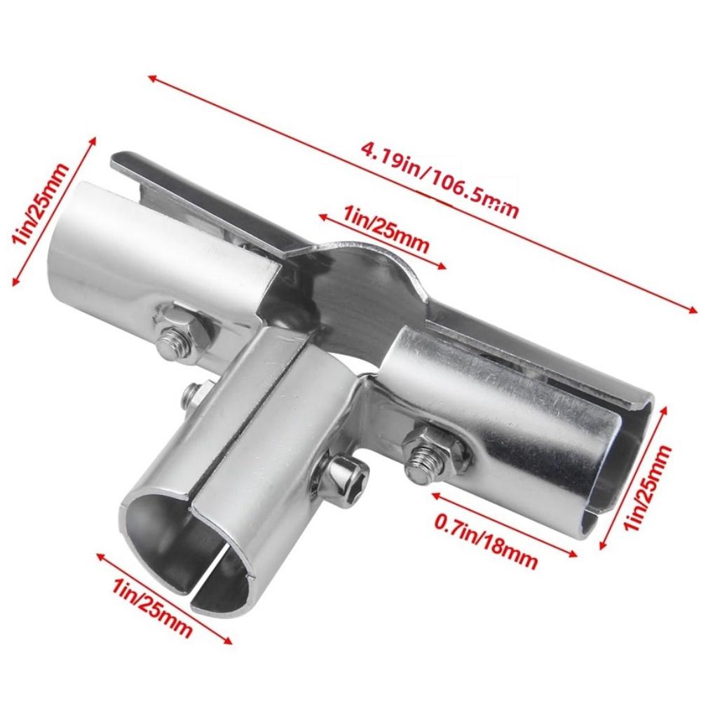 6 комплектов Т-образных зажимов, нержавеющая сталь, серебристый, трубные зажимы, внешний диаметр 1", 25 мм