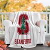 Stanford Cardinal logo printed throw blanket—lightweight,soft,warm;versatile blanket for all seasons—perfect as &air-conditioning throw,nap blanket