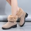 Массивные ботинки зимняя женская обувь элегантные удобные меховые теплые зимние ботинки женская модная хлопковая обувь