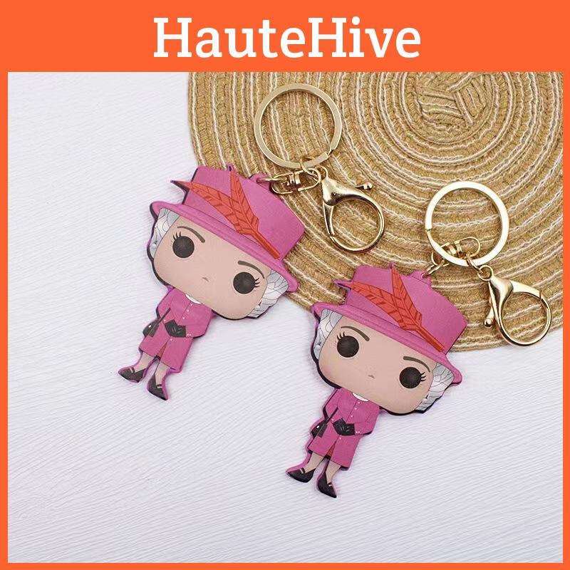 Королева Елизавета II Розово-красный Брелок Подвеска Сувенир Аксессуар для сумки Подарок