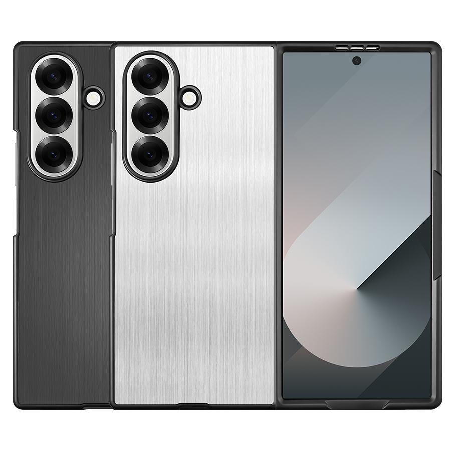 Жесткий чехол из матовой нержавеющей стали для Samsung Galaxy Z Fold 7 6 5 4 3 5G Fold7 Fold6 Fold5 Fold4 Ударопрочная крышка