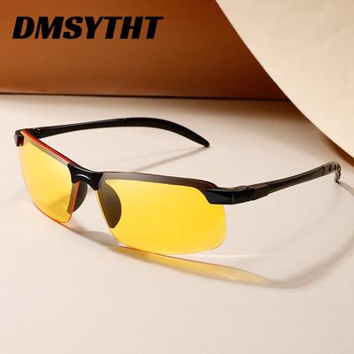 Очки ночного видения для мужчин, солнцезащитные очки с антибликовым покрытием для вождения, полуоправа для водителя, спортивные очки для женщин, дневные и ночные очки