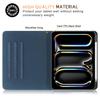 For iPad Pro 11 (2024) Case Stand PU Leather Smart Protective Cover with Pen Holder
