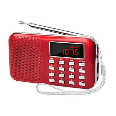 LEFON Многофункциональное портативное AM/FM радио с перезаряжаемой батареей, высокой чувствительностью, совместимостью с USB и microSD картами, MP3-плеером, светодиодной подсветкой, аварийным радио, компаундом.