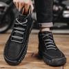 Men's Ankle Boots Handmade Plush Shoes Casual Shoes Autumn and Winter Plus Size 39-48