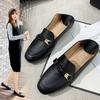 Single Shoes Women's  New Flat British Small Leather Shoes Women's Lazy Slip-on Loafers Spring Peas Shoes