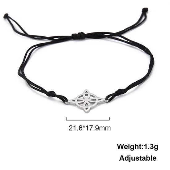 Retro Stainless Steel Personality Witch Knot Dog Paw Bracelet