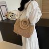 Соломенные сумки через плечо для женщин, летняя повседневная плетеная сумка через плечо, дорожная корзина, пляжная сумка, женский кошелек и сумки из ротанга