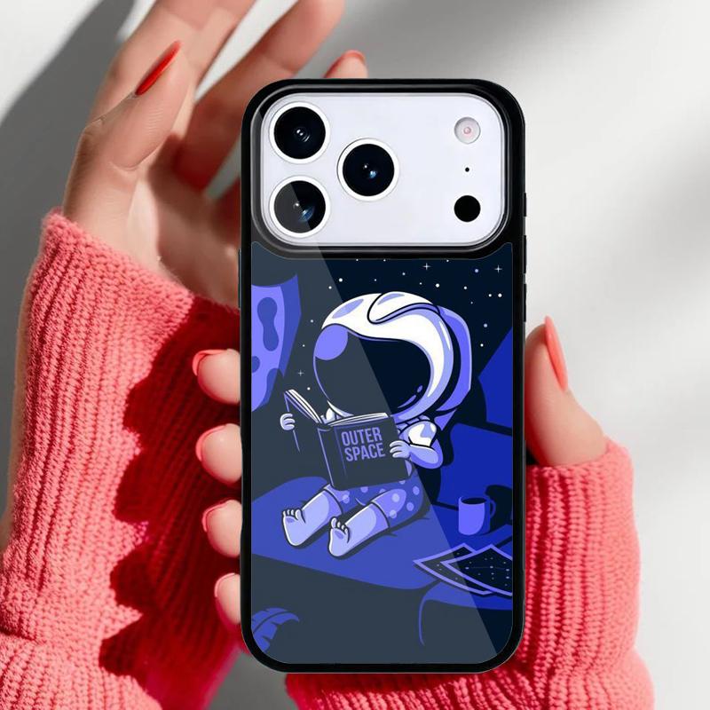 Space Cartoon Cute Doodle Phone Case for iPhone 17 Air 16e 15 14 13 Pro Max Back Cover for 12 11 Pro Coque