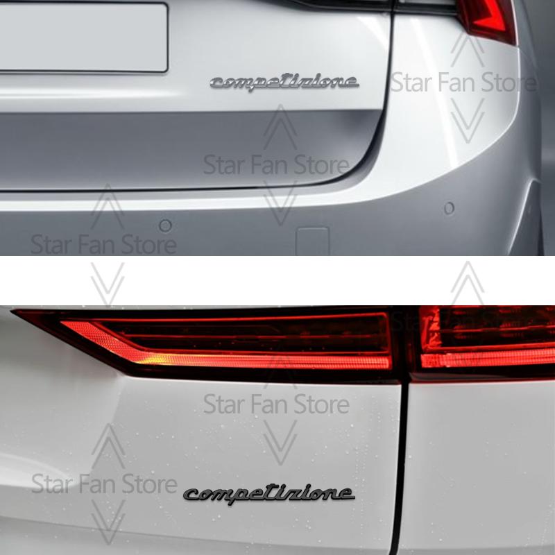 Metal Competizione Turismo 595 Badge 3D Stickers Car Trunk Body Emblem Decal Styling For Fiat Punto Abarth 500 Panda Bravo Stilo