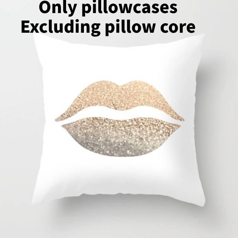 Современная минималистичная хлопковая мультяшная наволочка с буквенным принтом, мягкая плюшевая наволочка из ткани «персиковая кожа»