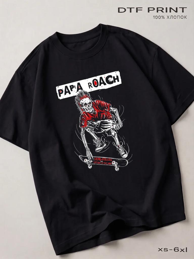 Black T-shirt Papa Roach, Metal Back in