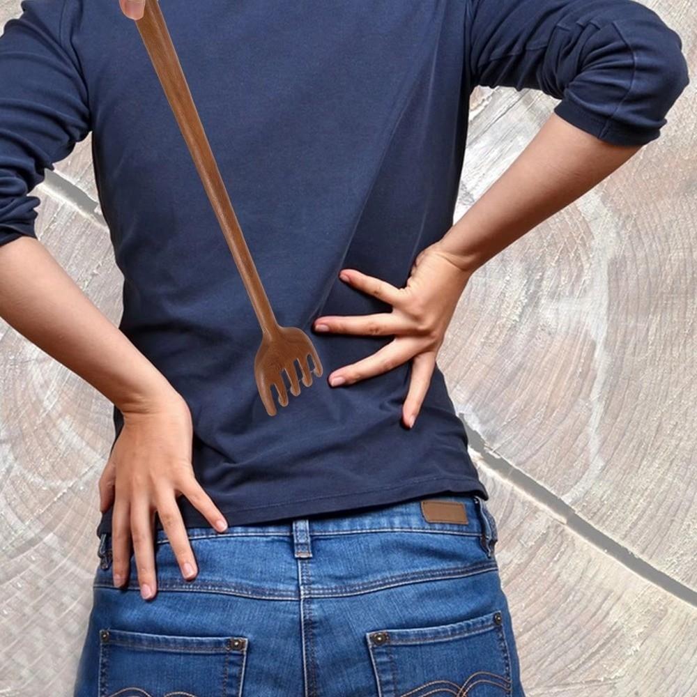 Golden Sandalwood Itching Rake Wooden Massage Claw Relaxation Tool Wooden Back Scratcher Travel