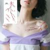 6 Листов Цветные Цветы Временные Татуировки Наколка На Ключицу Грудь Тату Наклейки Для Женщин На Тело Водонепроницаемые Поддельные Татуировки На Запястье