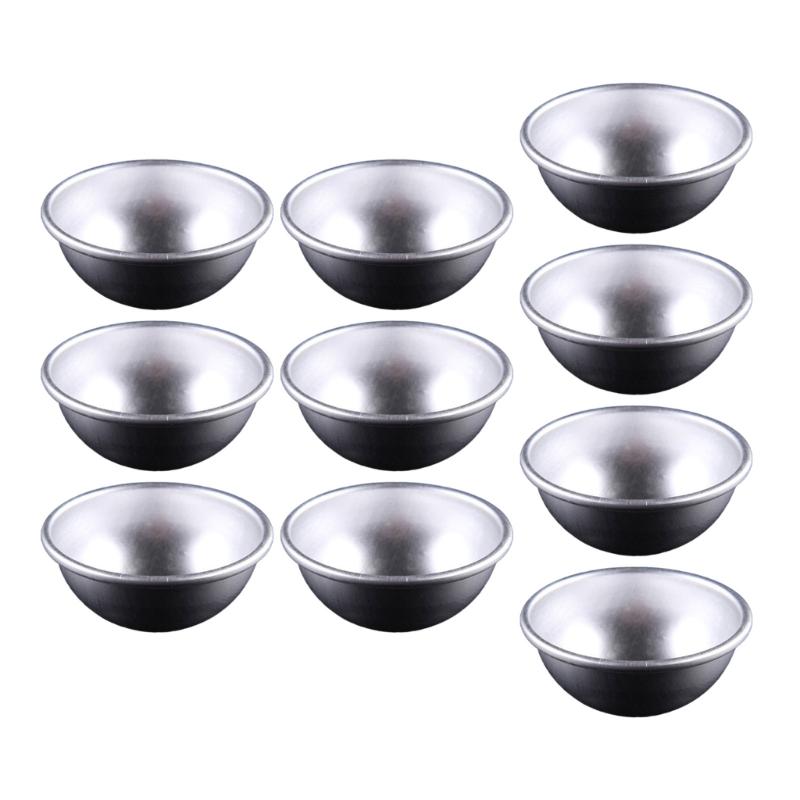 10PCS Round Cake Molds Dessert Molds Cake Pans AluminumAlloy Material Dessert Supplies Semicircle Cake Molds for Cake
