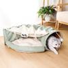 Foldable Cat Tunnel Bed with Crinkly Paper: Perfect Toy for Indoor Cats To Play and Exercise