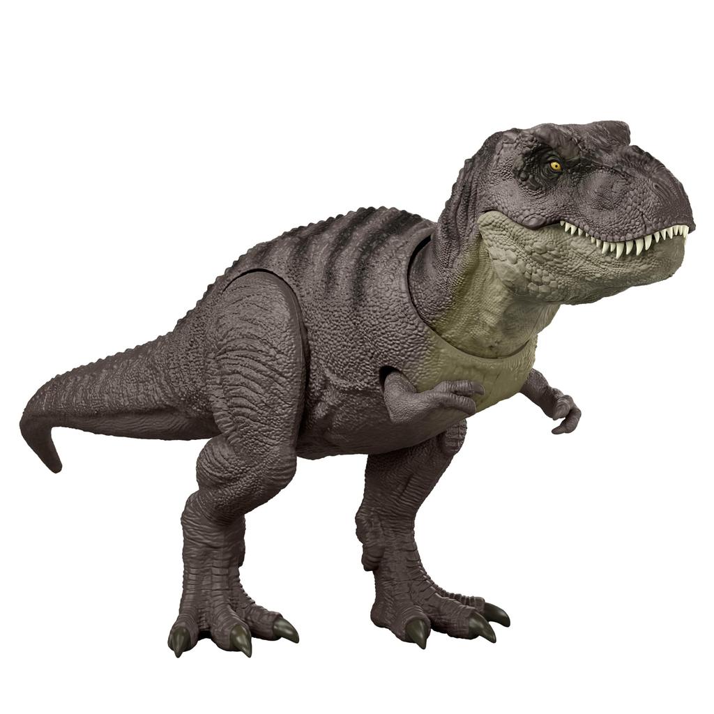 Mattel Jurassic World Lab Raid! T-Rex Kids Figure, Large, Moving Dinosaur Toy, Approx. 46.4cm Tall, Ages 4+, Green, JGM16