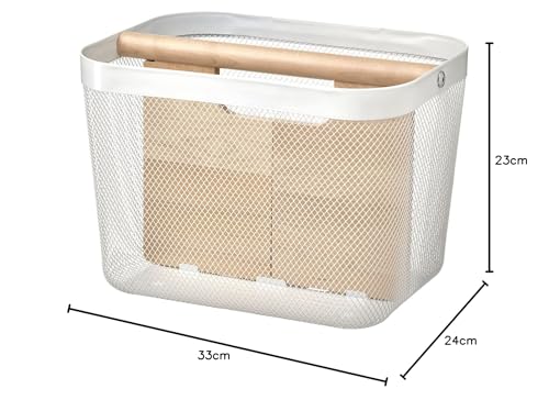 IKEA RISATORP Basket with Dividers, 33x24x23 Cm, White (705.303.98/70530398)