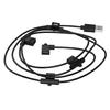 USB Шнур питания 240 см Разветвитель на 5 портов Для светодиодных лент Настольный вентилятор Камеры видеонаблюдения Зарядка 5 В
