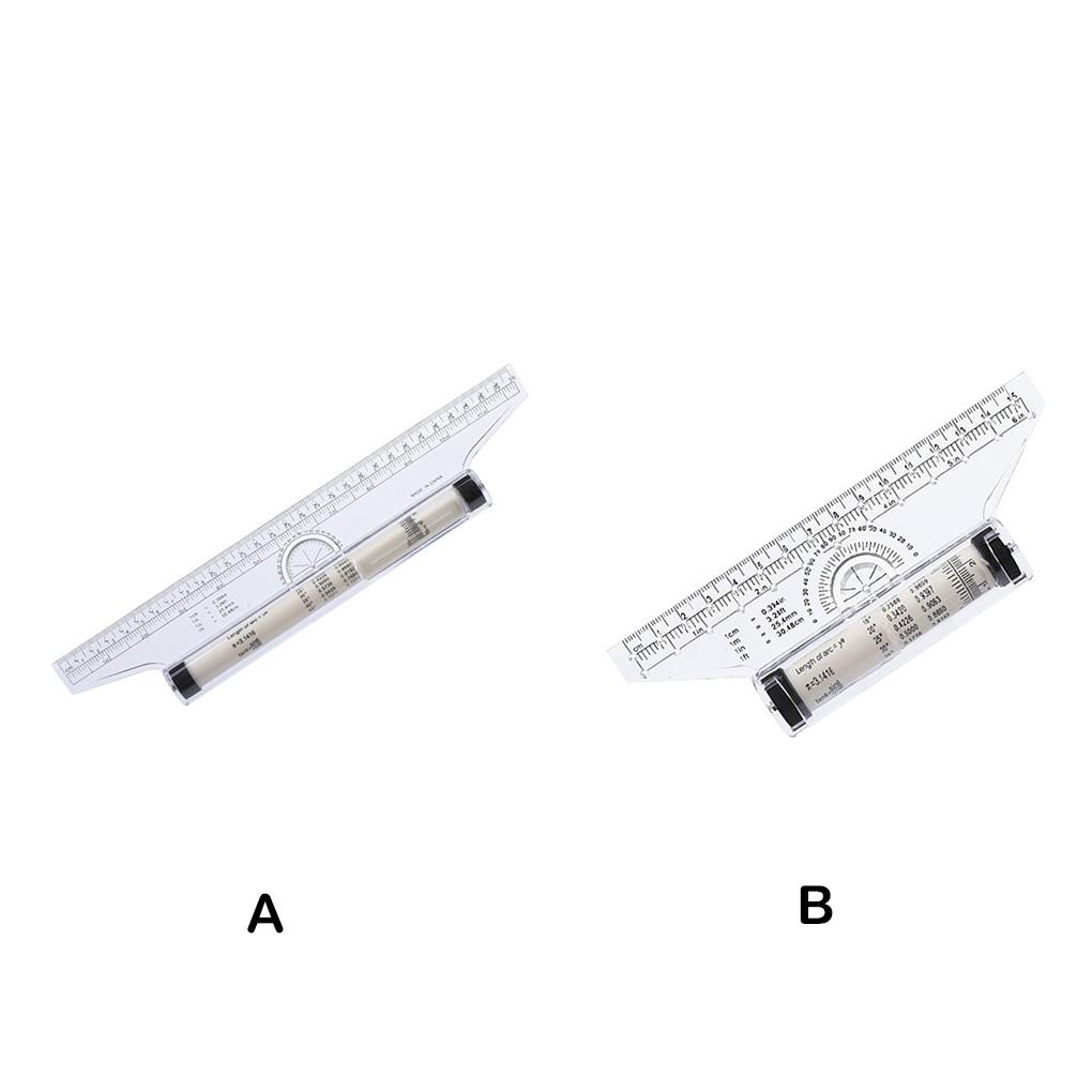 Прокатная параллельная линейка, универсальный многофункциональный легкий чертежный измерительный прозрачный вращающийся транспортир