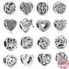 Authentic S925 Sterling Silver Openwork Woven Infinity & Hearts All Over Charm Beads Fit Original Bracelet DIY Jewelry