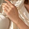 Роскошные минималистичные позолоченные ручные цепочки-браслеты для женщин, тонкая цепочка-браслет на палец, элегантные украшения из нержавеющей стали