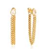 Yori Delicate Shiny Waterdrop Cubic Zirconia Tassel Stud Earrings for Women Fashion Waterproof Daily Jewelry Anti Allergic