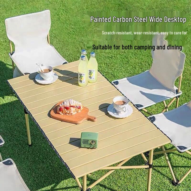 ZISIZ Portable Outdoor Roll-Up Camping Table