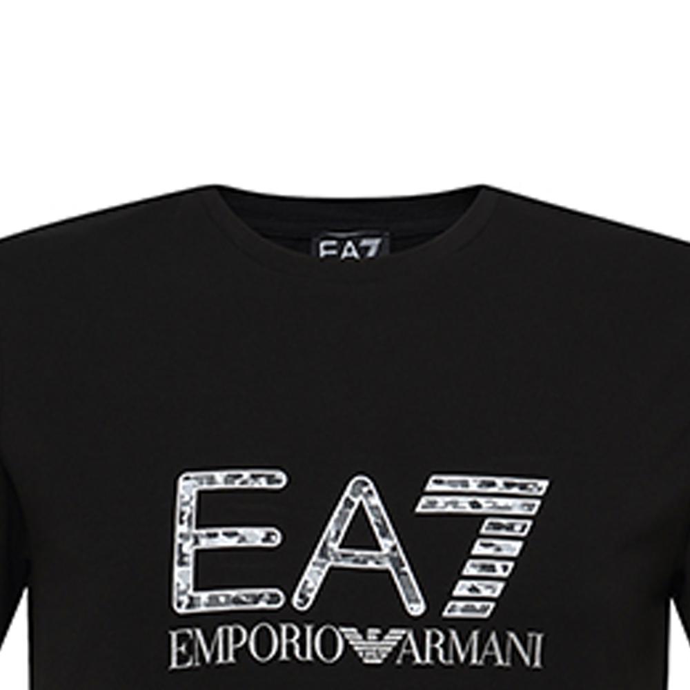 Emporio Armani Повседневная мужская футболка с коротким рукавом и большим логотипом, топ, черный 3GPT18-PJP6Z-1200