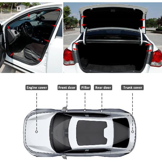 Резиновый уплотнитель для двери автомобиля, двухслойный L-образный автомобильный уплотнитель, универсальный звукоизоляционный уплотнитель для двери автомобиля, автомобильные аксессуары для автомобиля