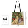 Рождественская елка Подарок Харадзюку Холщовая сумка-шоппер Рождественская собака Женская многоразовая сумка через плечо Большая вместимость Складная сумка для хранения KTY