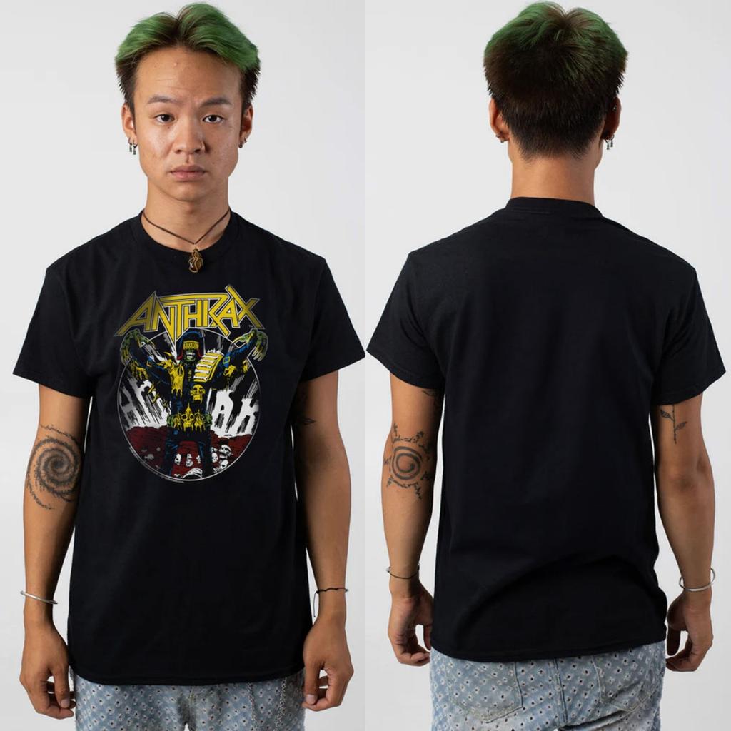 New Anthrax Graphic Cotton Tshirt Unisex Summer Short Sleeve Fashion Brand Tee Luxury Casual Vintage Tee