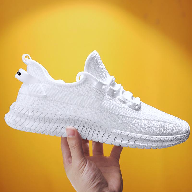 Повседневная мужская обувь. Новая весенне-осенняя летняя спортивная обувь. Дышащая летающая тканая модная обувь. Модная универсальная мужская сетчатая обувь.