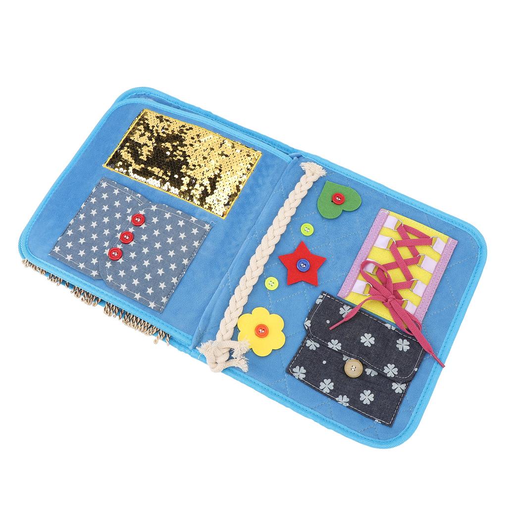 Sensory Blanket Polyester Beech Wood Improve Hand Skills Activities Pad Blanket for Senior Elderly