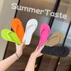 Женские летние новые шлепанцы, нескользящие, для улицы, однотонные, с зажимом для пальцев, для морского побережья, пляжа, парные, мужские крутые шлепанцы