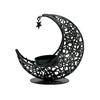 Moon Shaped Holder, Creative Crescents Tealight Holder Candlestick, Metal Moon Art Crafts Table Ornaments